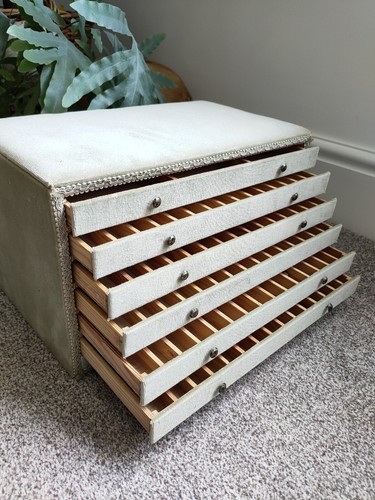 Vintage fabric covered - , box