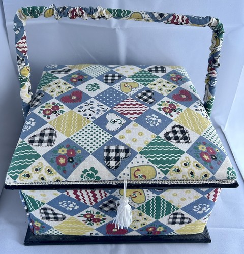 Vintage sewing box fabric - vintage,