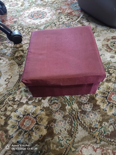 Burgundy fabric covered gift - fabric,