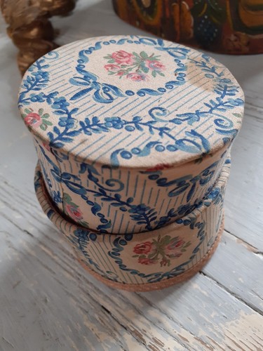Antique fabric covered box - antique,