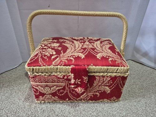 Fabric covered sewing box - covered,