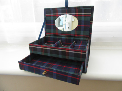 Jewellery box small tartan - jewellery, small,