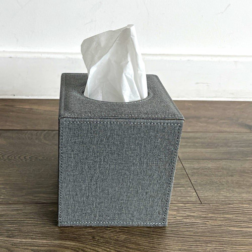 Grey fabric square - square, tissue