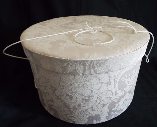White hat box covering - hat,
