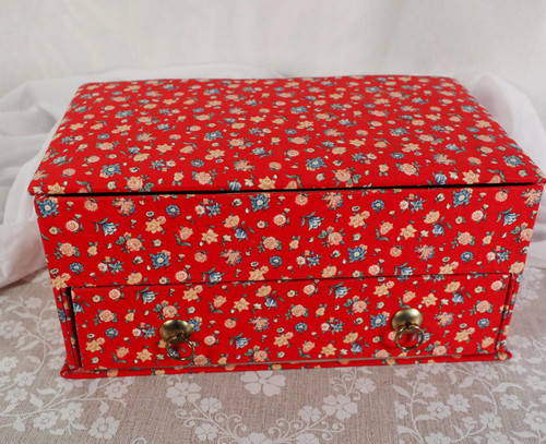 Vintage floral fabric covered - floral,
