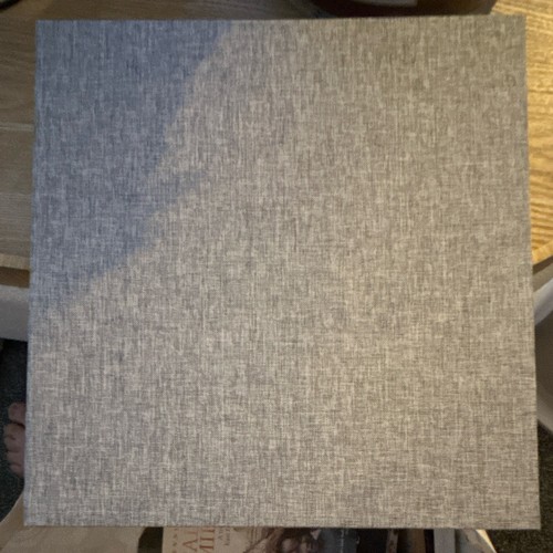 Grey fabric covered square - grey,