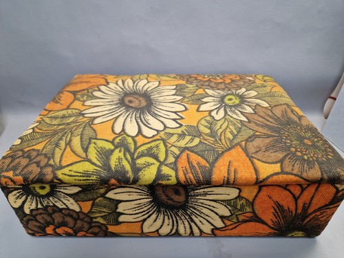 Vintage orange fabric covered - vintage,