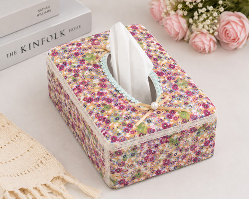 Floral fabric tissue - fabric, box