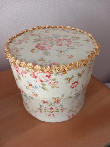 Vintage french fabric covered - vintage,