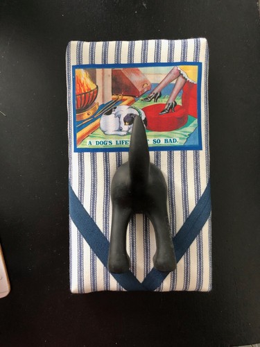 Fabric covered box - fabric, dog